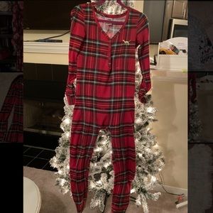 VS Christmas flannel onesie